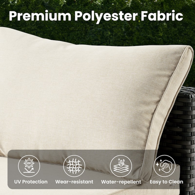 XIZZI 8-Piece Patio Wicker Furniture Set with Swivel Chair