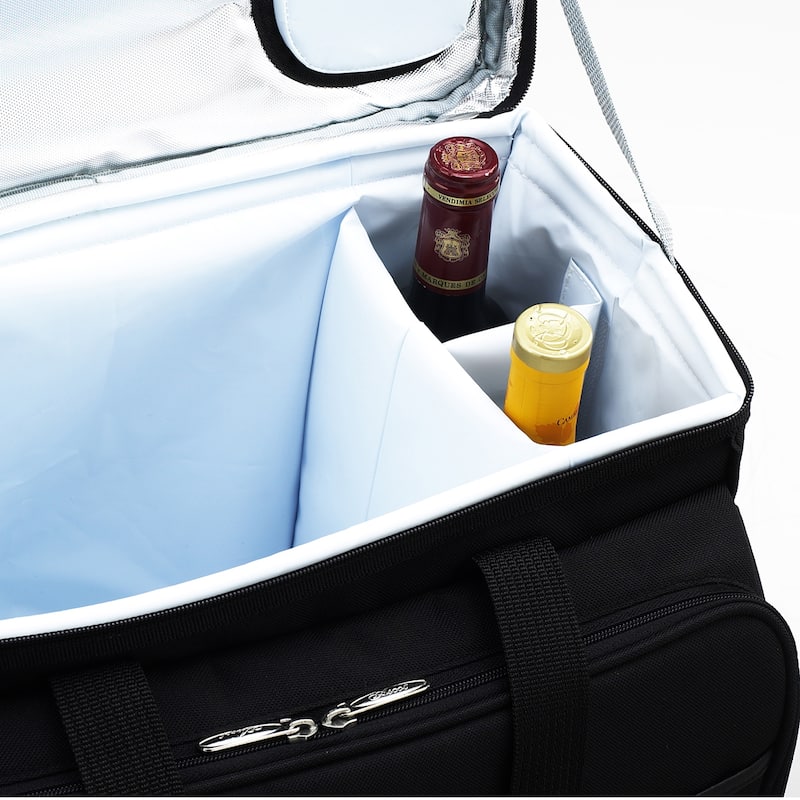 Picnic at Ascot- Picnic Cooler Bag on Wheels Equipped for 4