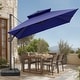 preview thumbnail 21 of 36, VredHom Double Top 10x10 FT Square Patio Cantilever Umbrella with Rod Wheel Base