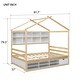 preview thumbnail 7 of 10, Natural Full Size House Bed with Roof Frame and Under Bed Storage