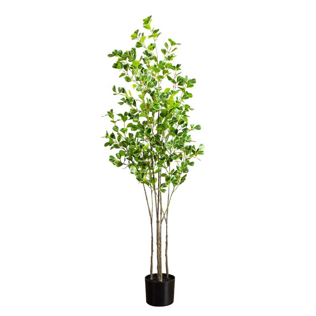 5-ft Artificial Heart Shaped Ficus Leaf Tree - Green