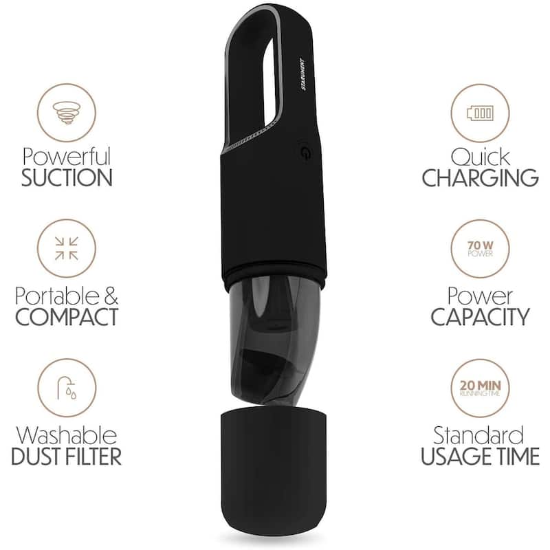 Starument Portable Hand Vacuum Cleaner Handheld Cordless Cleaner Bed