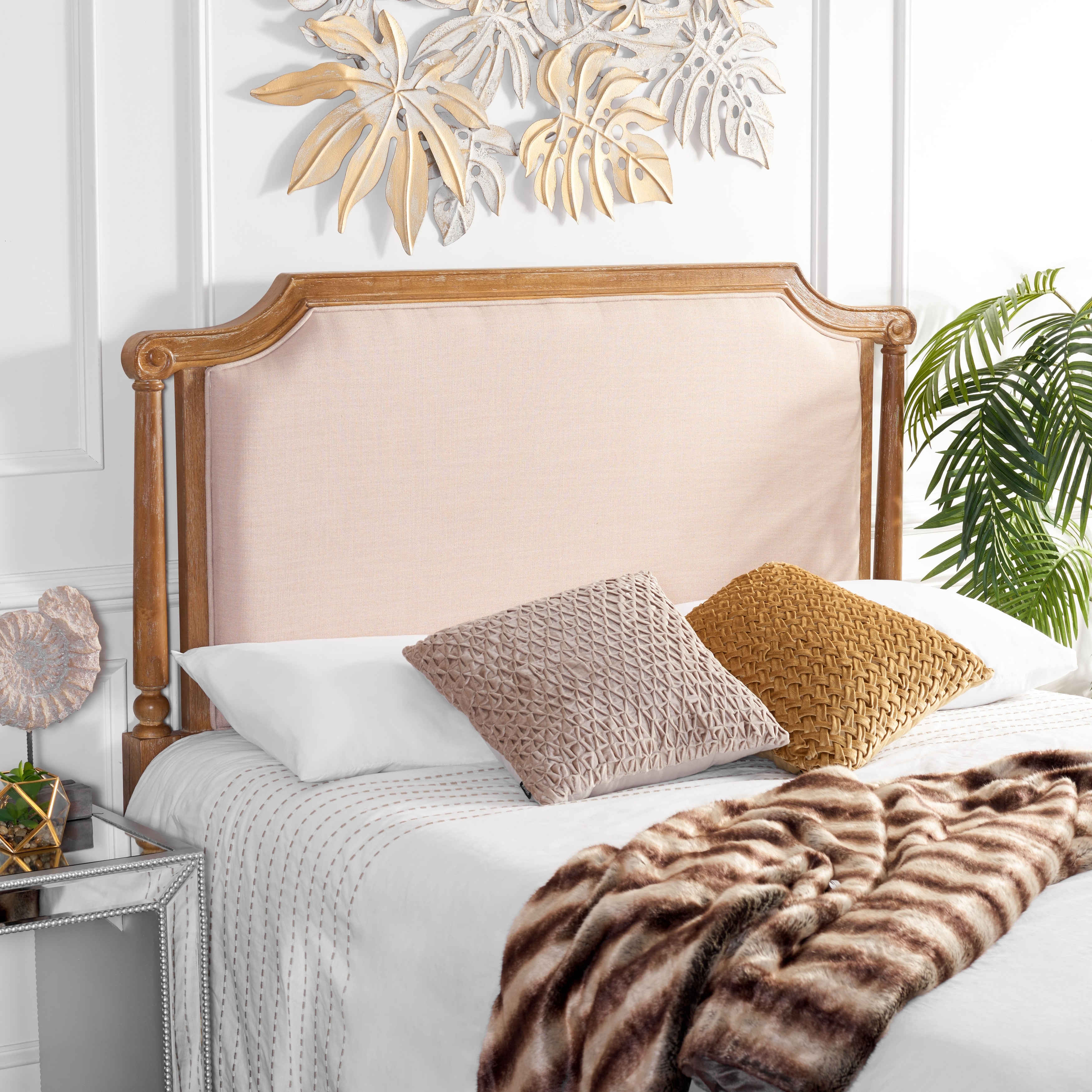 Safavieh wood on sale headboard queen