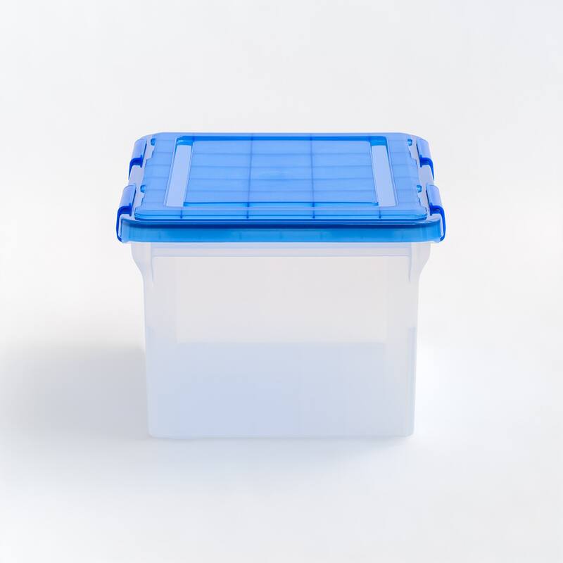 IRIS USA® ULTIMATE CLEAR File Boxes 32 Qt Buckle Lid - Clear - Set of 3