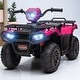preview thumbnail 6 of 12, 12V Kids Electric ATV Ride-On Quad with USB & AUX Port, LED Headlights, Wear-Resistant Wheels, for Ages 3-6, 4-Wheeler Toy Car Pink