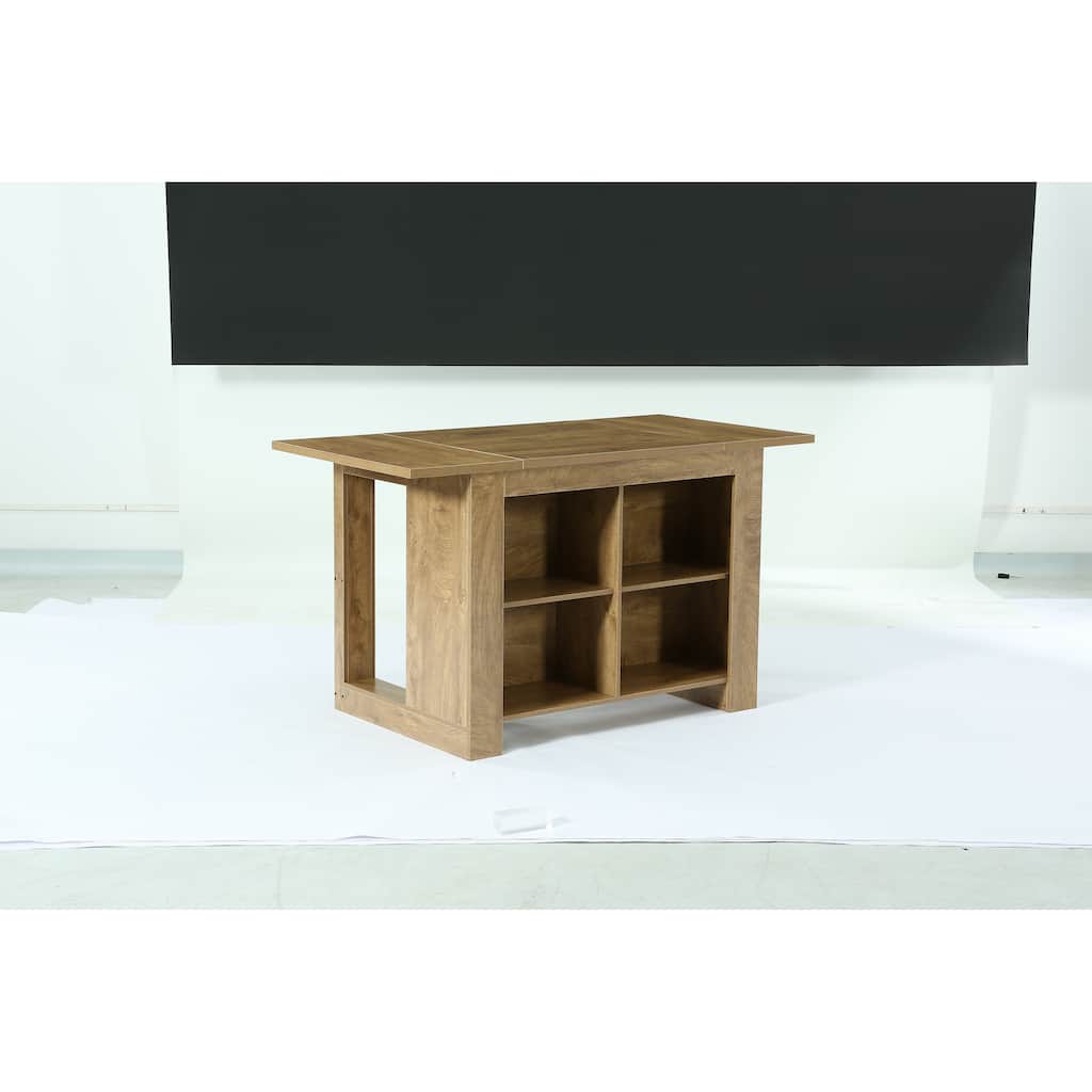 63" Kitchen Island with Storage - Natural