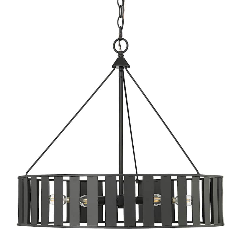 Millennium Lighting 27006 Stella 6 Light 24" Wide Drum Chandelier - Matte Black