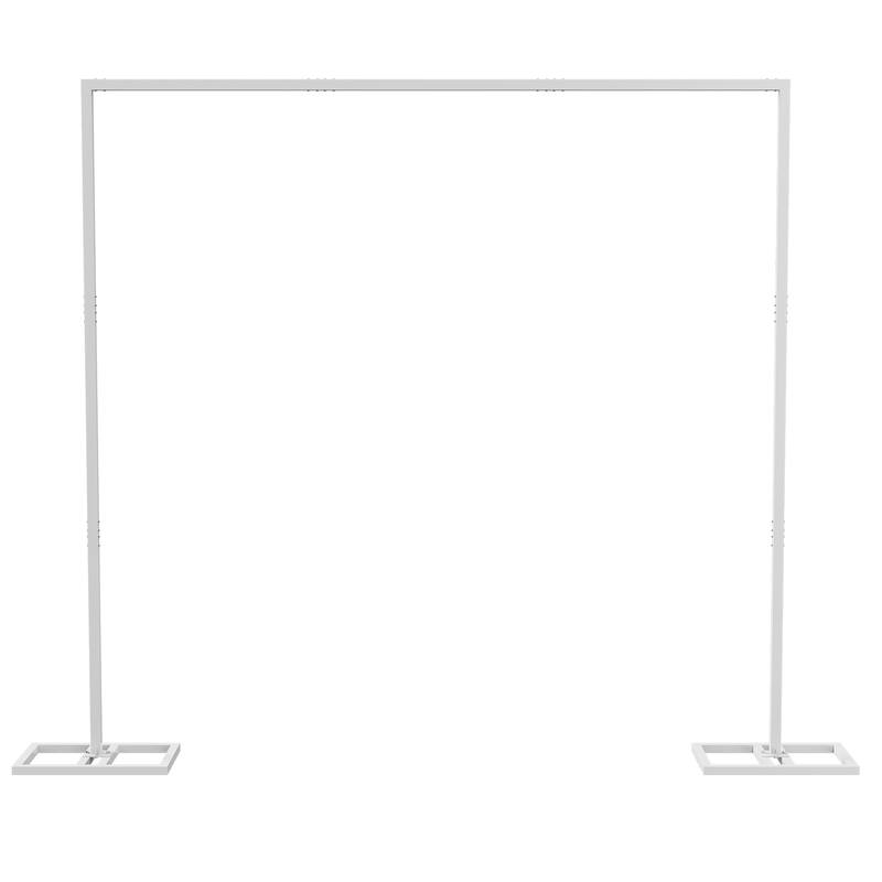10x10Ft Heavy Duty Square Metal Wedding Backdrop Frame Arch Stand Adjustable