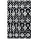 preview thumbnail 36 of 83, SAFAVIEH Handmade Metro Mizka French Country Wool Rug 5' x 8' - Black/Ivory - Rectangle