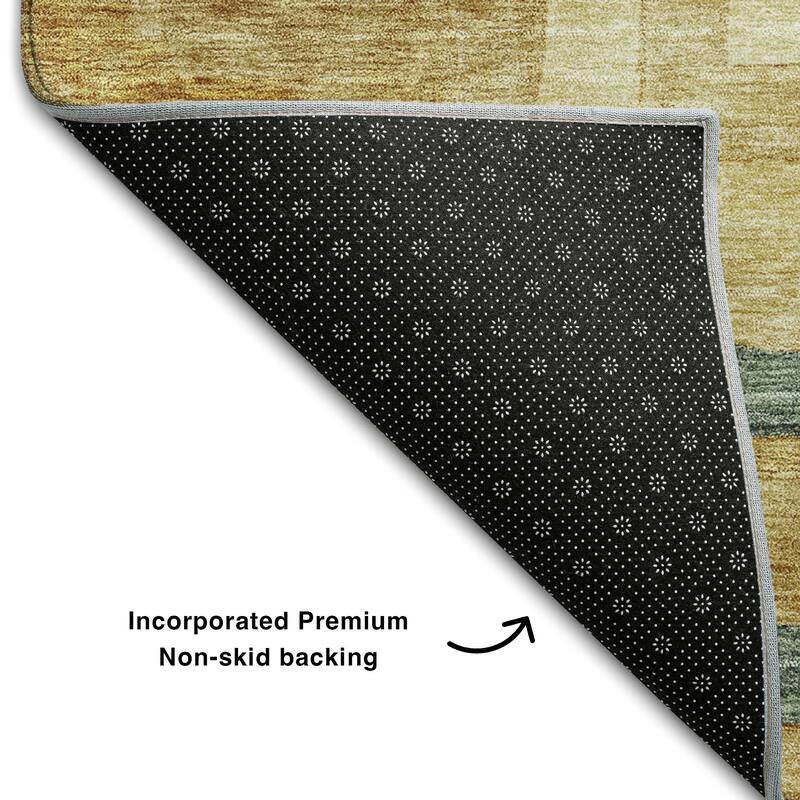 Premium Washable Super Soft Blocky Contemporary Mayfield Rug