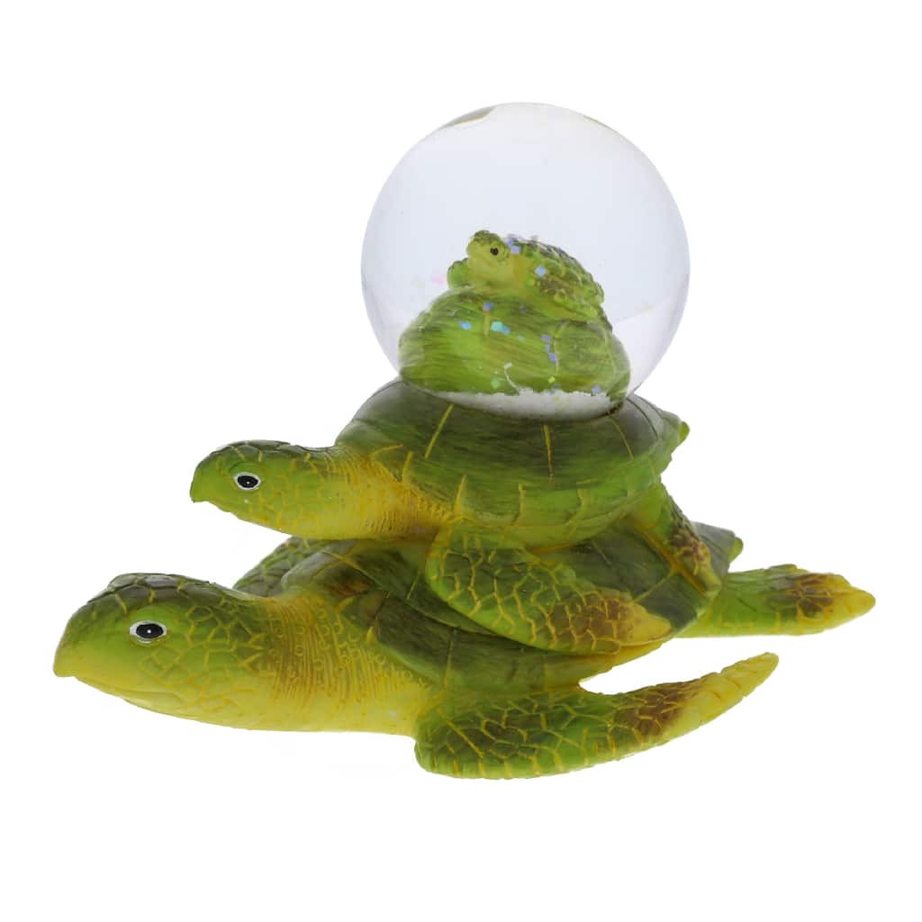 CoTa Global Sea Turtle Snow Globe - Figurine with Sparkling Glitter - 4.5Lx3.4W3.4H inches