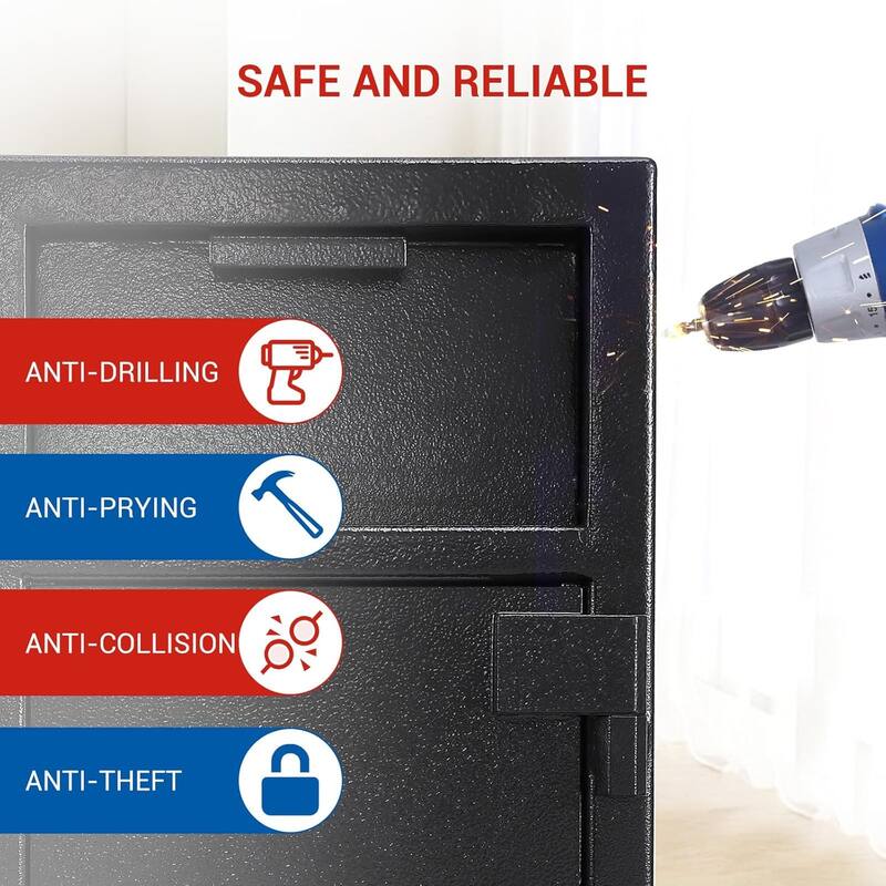 3.5 Cub Digital Depository Business Safe Box, 2 Emergency Keys