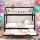 preview thumbnail 1 of 16, Twin Size Stylish Metal House Shape Platform Bed With Trundle Black