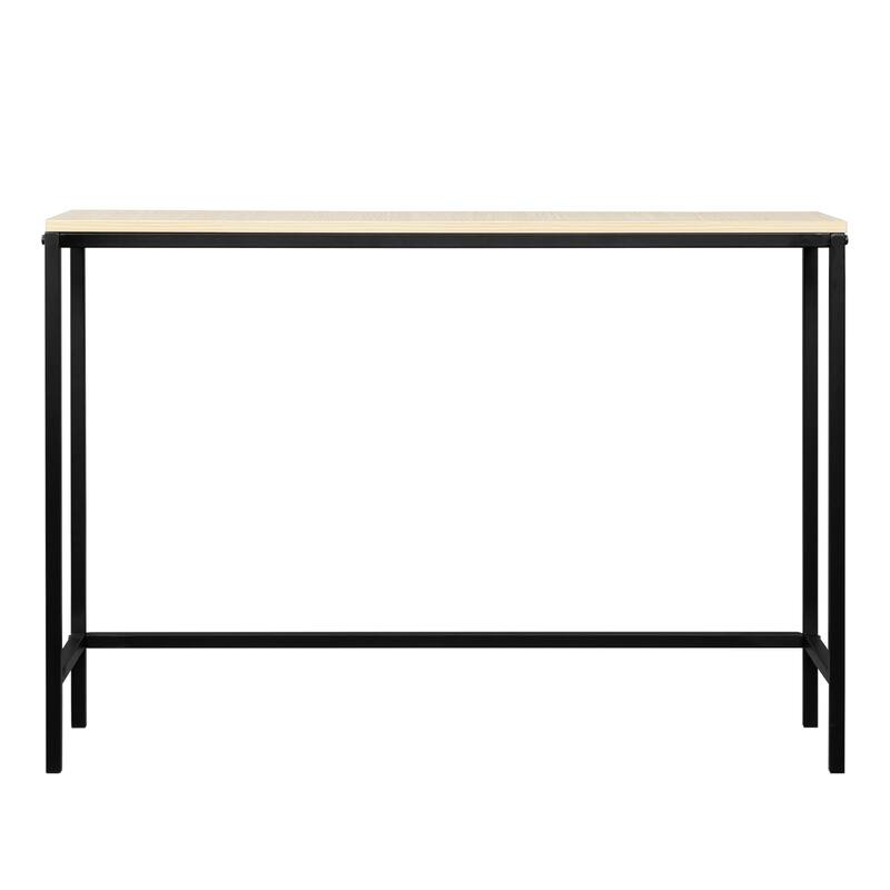 Industrial Style Porch Table Single Layer Light Walnut Color Triamine Board - 41.34 x 11.81 x 27.95