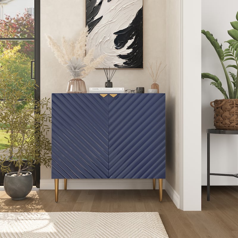 Clihome 2-Door Storage Buffet Sideboard with Adjustable Shelf
