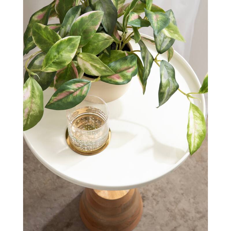 Kate and Laurel Tira Round Side Table