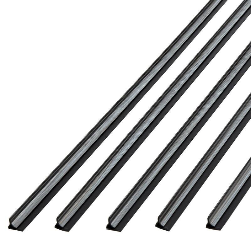 FASÄDE 47 in. Decorative Vinyl Inside Corner Trim Brushed Steel (5 Pack) - 5 Pack