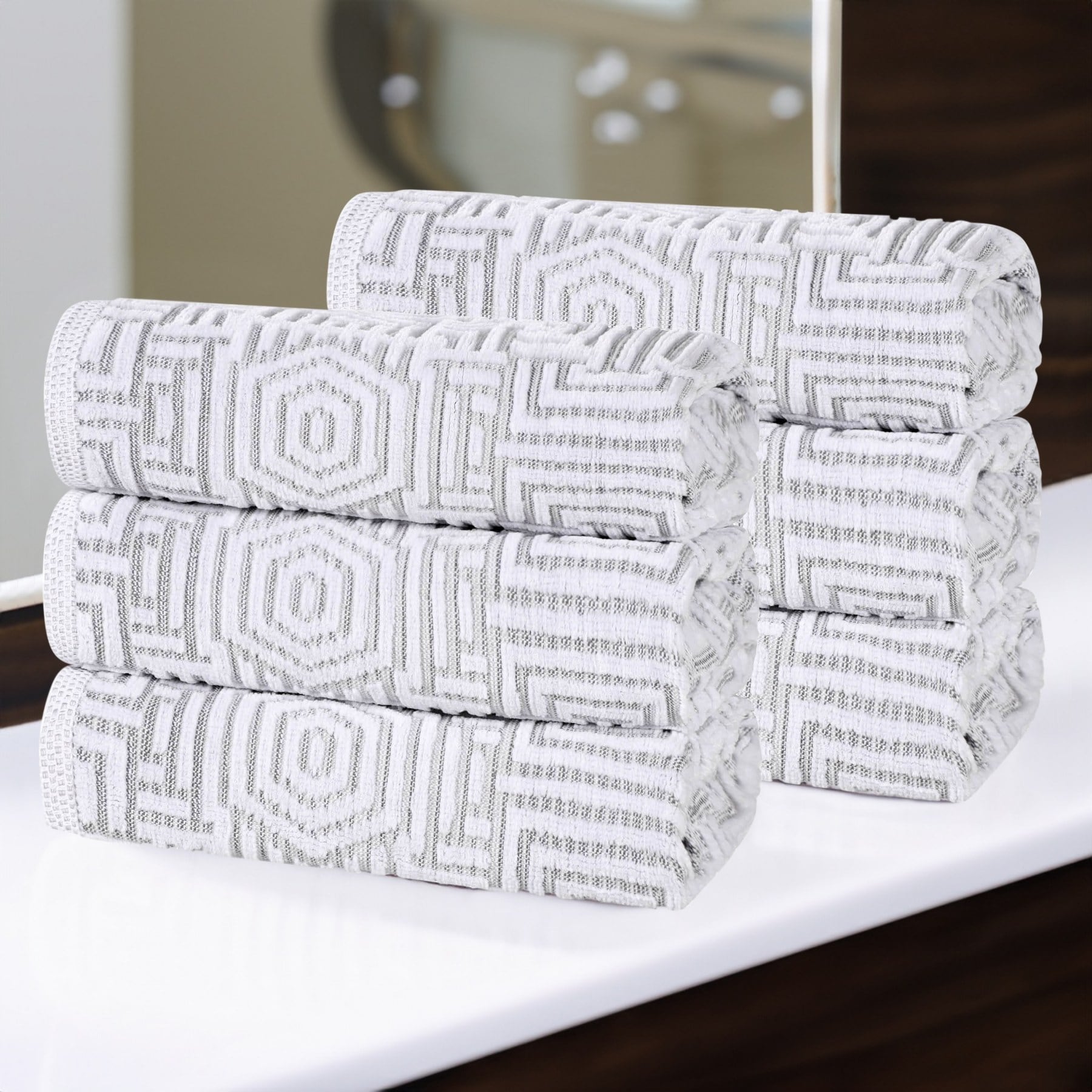 Geometric hand towels online