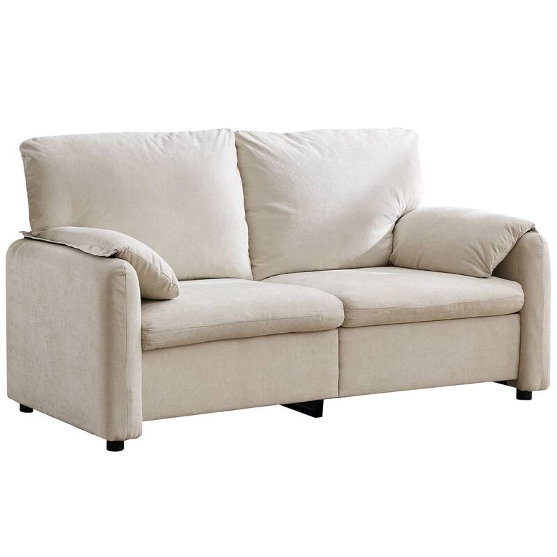 71.28" Chenille 2-Seater Sofa with Cloud-Like Cushion & Sponge Support