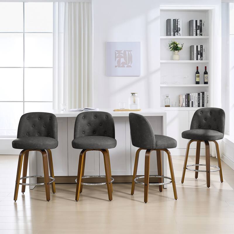 26"/29" Swivel Bar Stools/ Counter Stool with Bentwood Legs