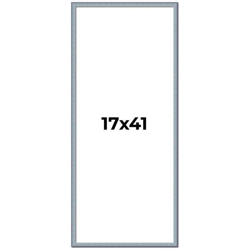 17x41 Frame Rustic Sky Blue Solid Wood Picture Frame | 0.75 Inch