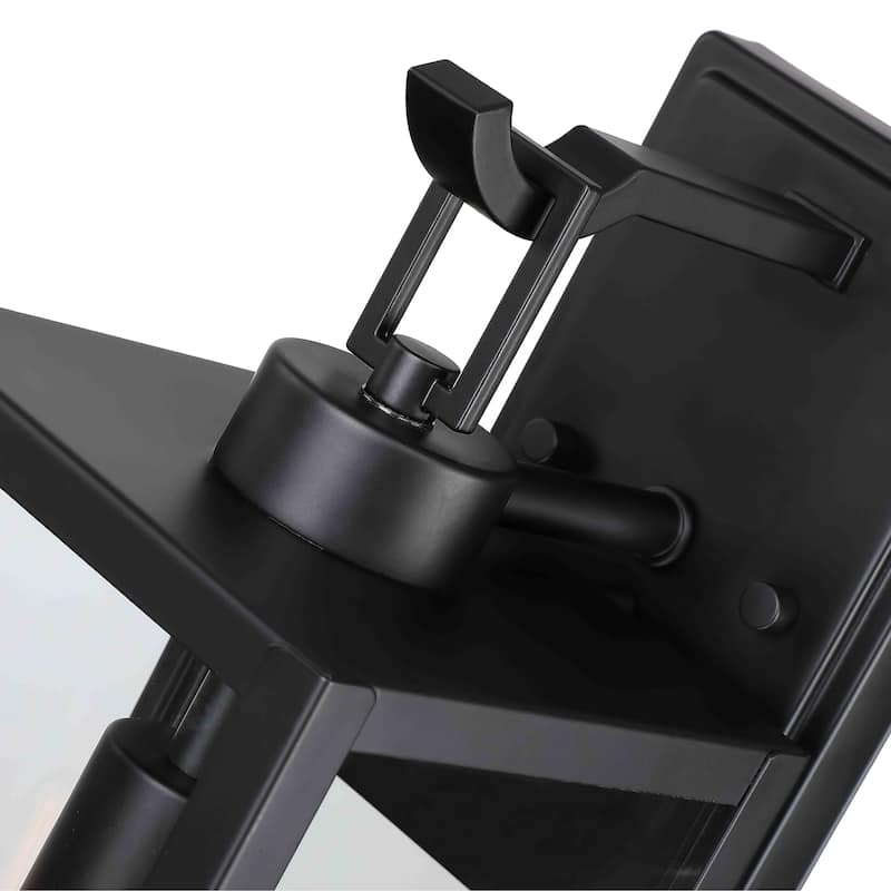 1-Light Matte Black Modern Outdoor Wall Lantern