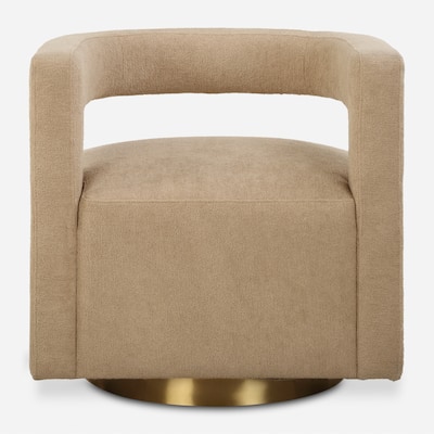 Uttermost 23850 Grounded 28" Wide Metal Framed Polyester Swivel Accent