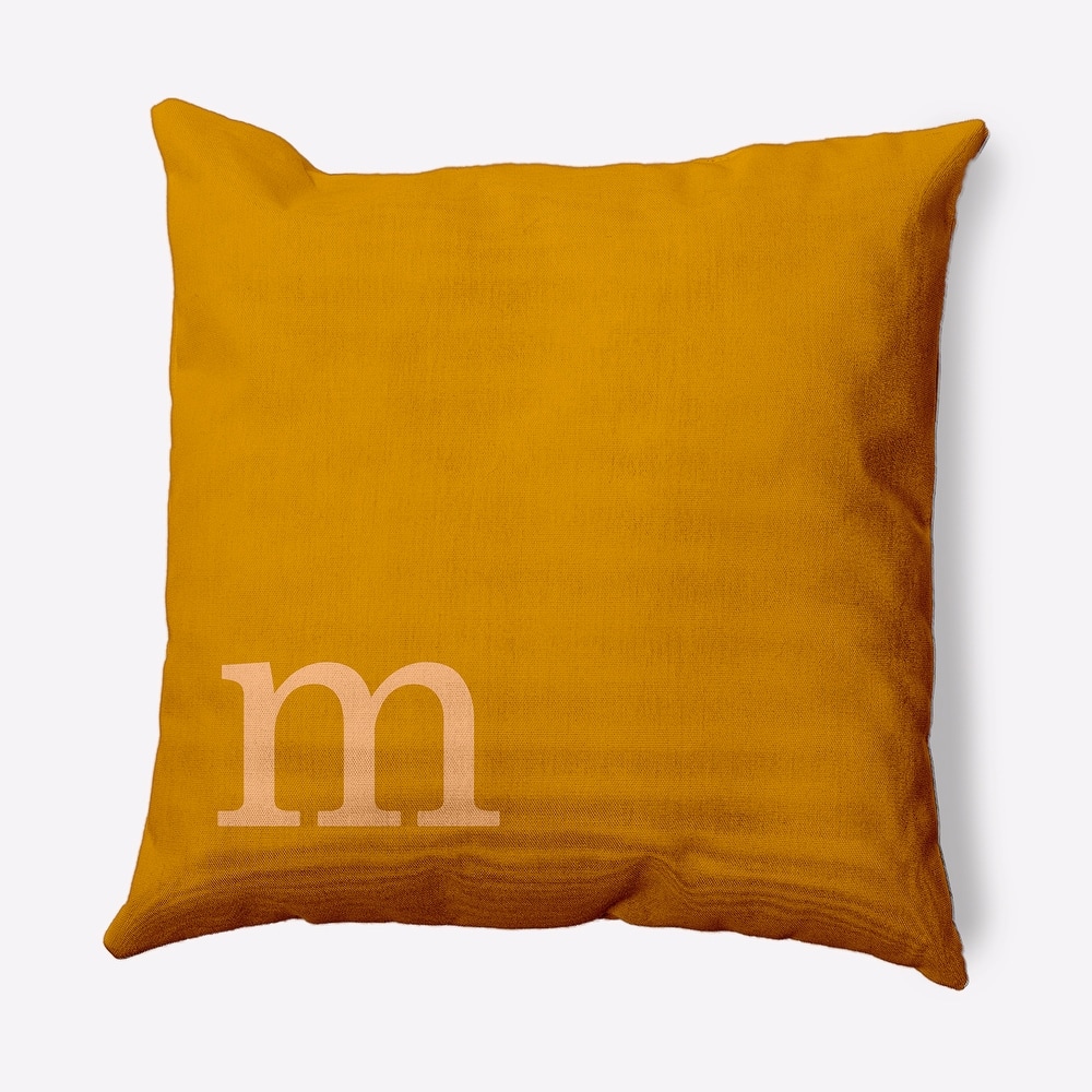 Modern Monogram Indoor/Outdoor Throw Pillow-M