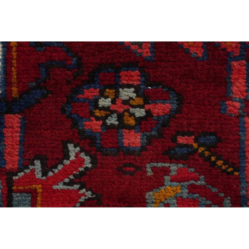Hand Knotted Oriental 100% Wool Carpet Traditional Medallion Red Heriz Area Rug - 9' 6'' X 6' 3''