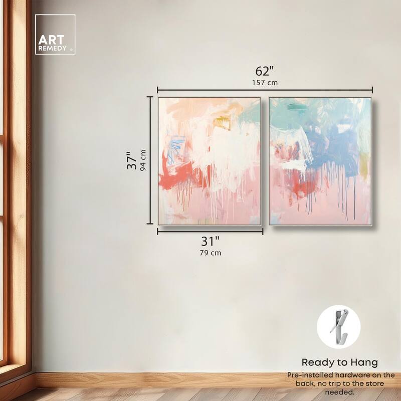 Breath of Colors Canvas Set of 2 by Art Remedy