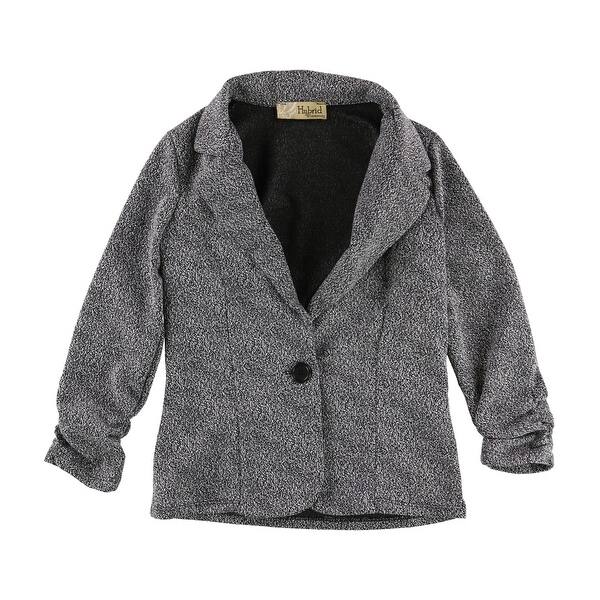Shop Hybrid Company Womens Marled One Button Blazer Jacket
