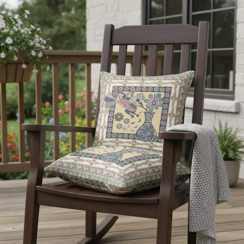 HomeRoots Set of Two 16" X 16" Beige and Pink Peacock Blown Seam Floral Indoor Outdoor Throw Pillows - 16.00' X '16.00' X '5.00