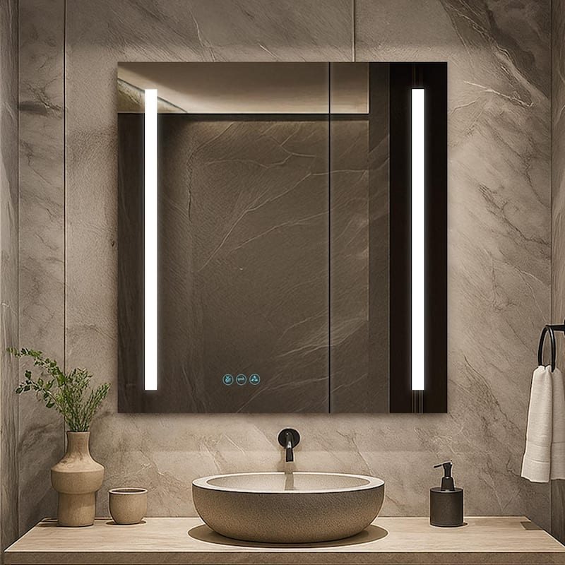Blossom LED Lighted Medicine Cabinet with Mirror, Dimmable, Anti-Fog - 30x32"