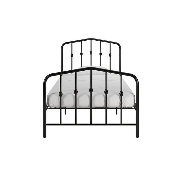 Novogratz Bushwick Metal Platform Bed Frame with Headboard, Twin
