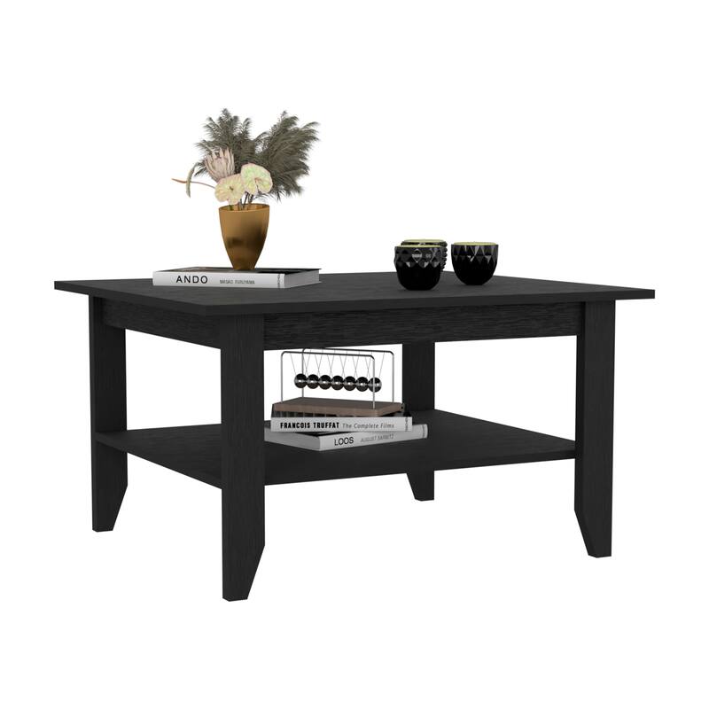 Coffee Table San Jose, One Shelf, Black Wengue Finish,High quality and durable