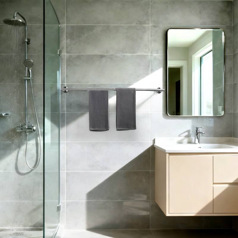 WOWOW Wall Mounted Stainless Steel Double Towel Bar