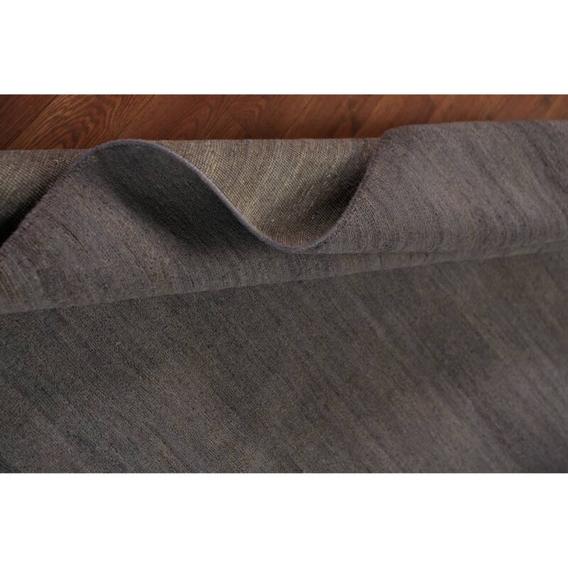 Modern Grey Gabbeh Oriental Area Rug Handmade Wool Carpet - 5'0" x 6'9"