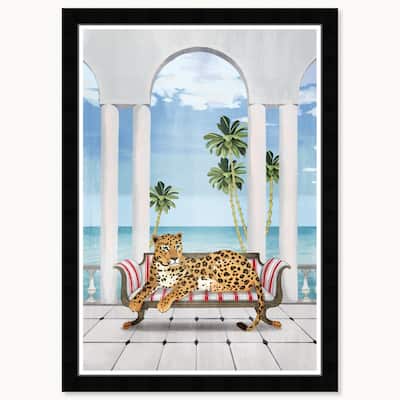 Wynwood Studio Lounging Spots Framed Trendy Maximalist Decor 1 Piece Canvas Wall Art