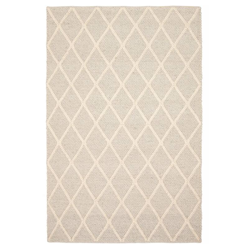 ECARPETGALLERY Braid weave Sienna Grey Wool Rug - 5'0 x 7'9 - Grey - 5'0 x 7'9