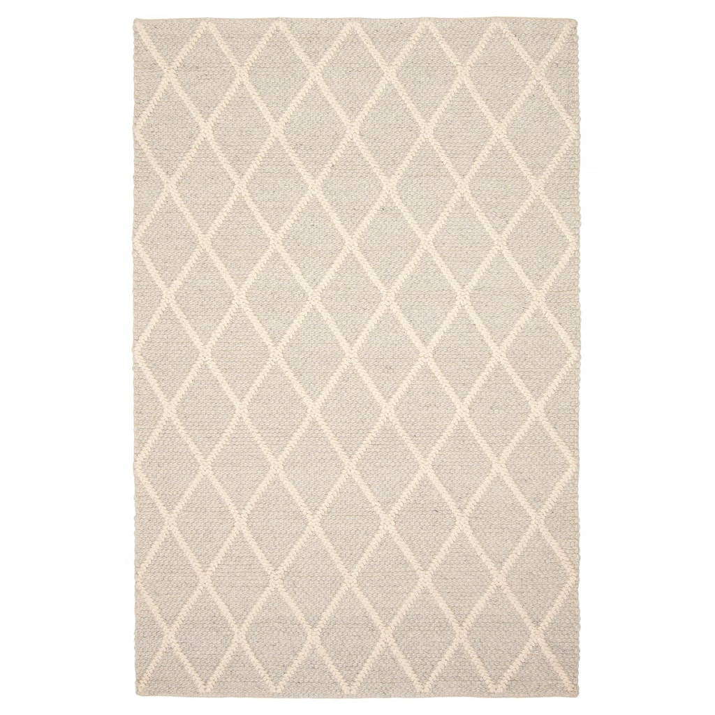ECARPETGALLERY Braid weave Sienna Grey Wool Rug - 5'0 x 7'9