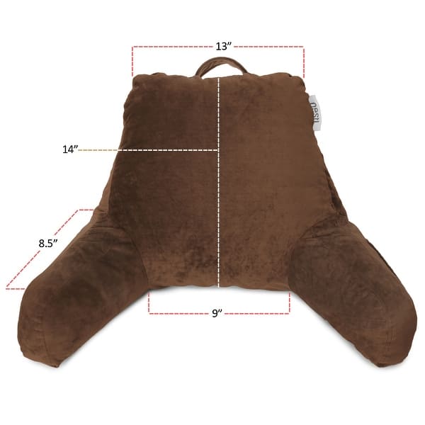 dimension image slide 43 of 62, Nestl Memory Foam Reading Pillow with Backrest, Arms and Pockets