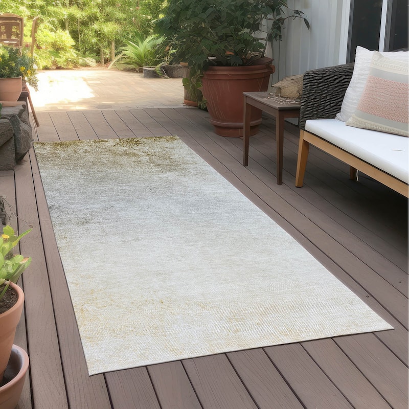 Machine Washable Indoor/ Outdoor Chantille Modern Ombre Rug