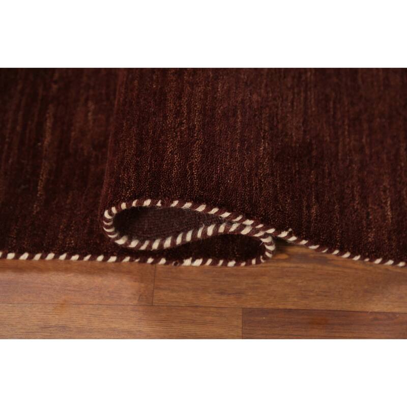 Gabbeh Oriental Runner Rug Hand-Knotted Wool Carpet - 2'9"x 9'9"