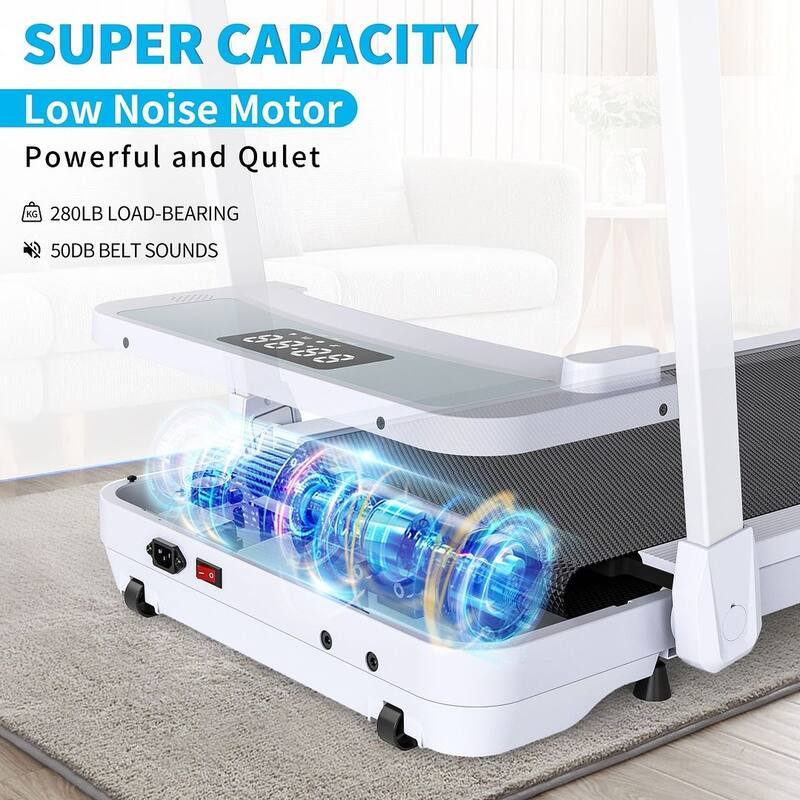 Folding Treadmill with Remote Control - Compact, Quiet, and Powerful for Home and Office Fitness