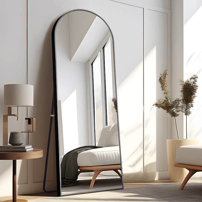 Dovelina Modern Full Length Floor Mirror - Freestanding Vanity Mirror for Bathroom or Living Space