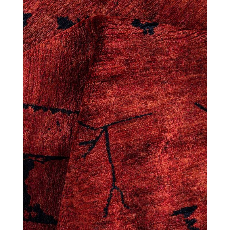 Vibrance, One-of-a-Kind Hand-Knotted Area Rug - Red, 6' 2" x 8' 9" - 6' 2" x 8' 9"