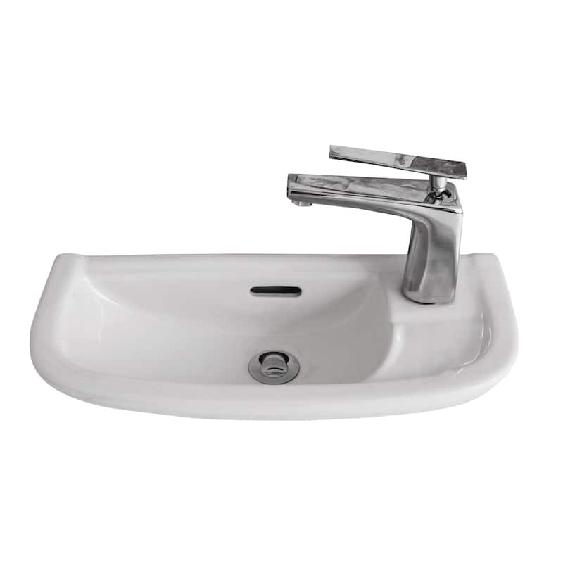 Fine Fixtures White 20-inch Wall-mounted Sink