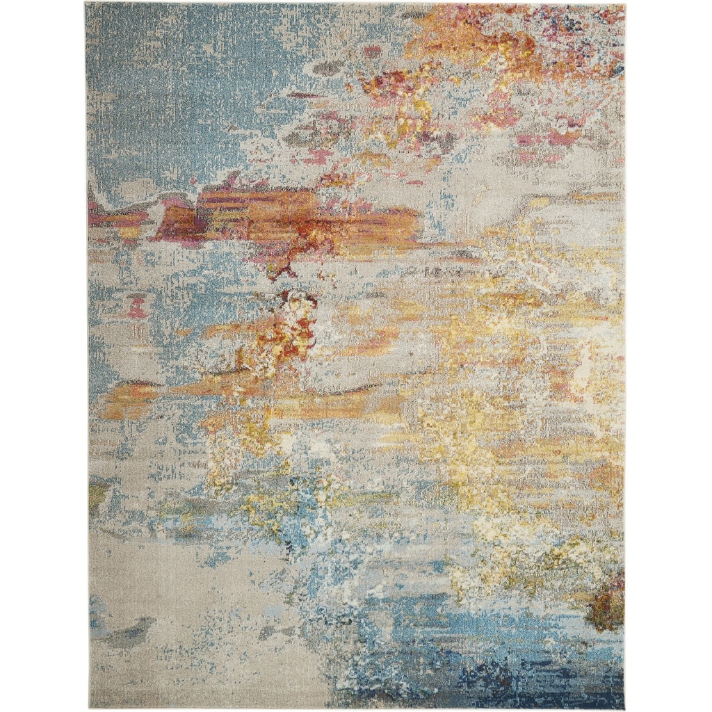 Sasim Power Loomed Abstract Area Rug By HomeRoots - 10' x 14'