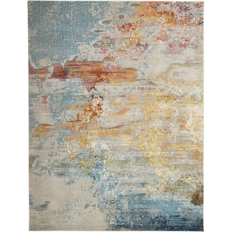 Sasim Power Loomed Abstract Area Rug By HomeRoots - 10' x 14'