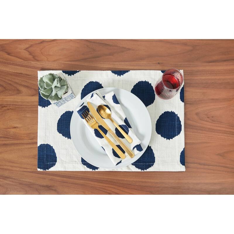 Dot Cotton Placemat Set of 6 - Machine Washable